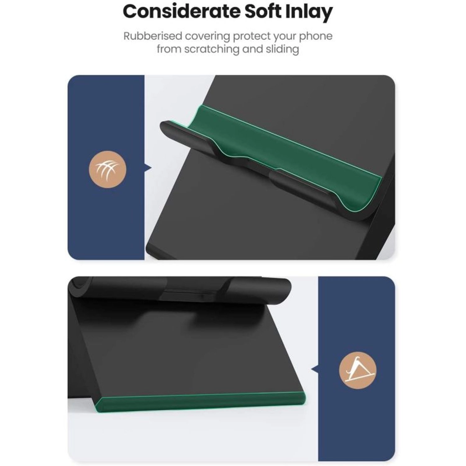 Mobile Stand - Two Heights Multi-Angle Fits 4.7 to 7.9 Inch Smartphones