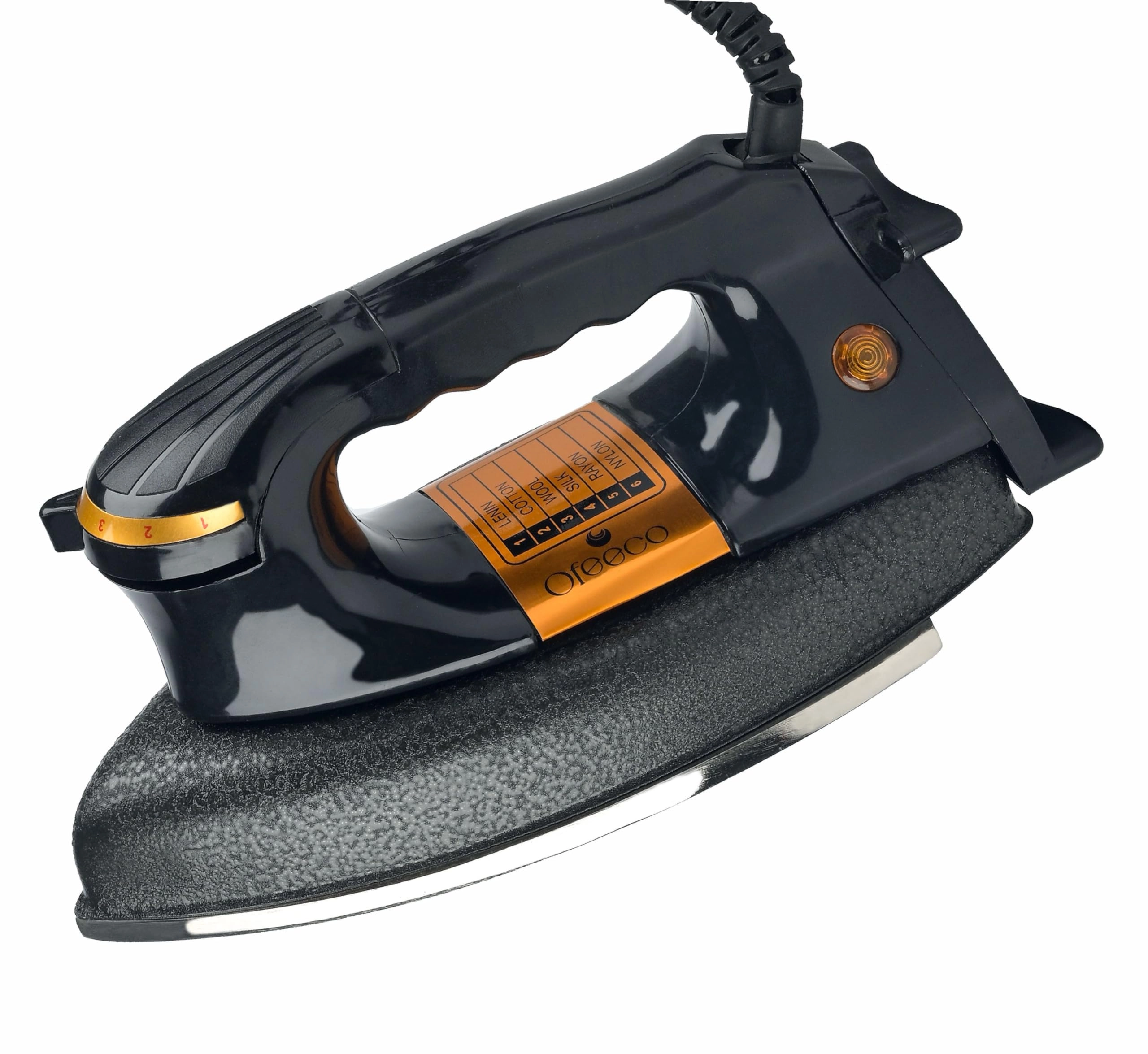 Ofeeco Heavy-weight Dry iron - 750 watts Non-Stick Soleplate