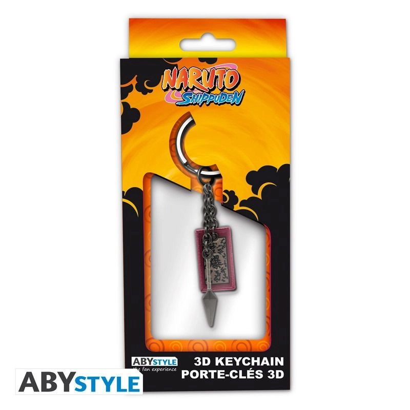 ABYstyle Naruto Shippuden kunai & explosive Tag 3D keychain - 5.5cm kunai 4.5cm tag