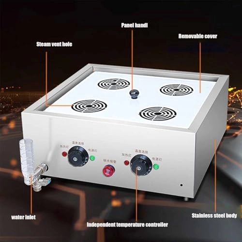Electric 4000W Restaurant Food Steamer - 4 holes