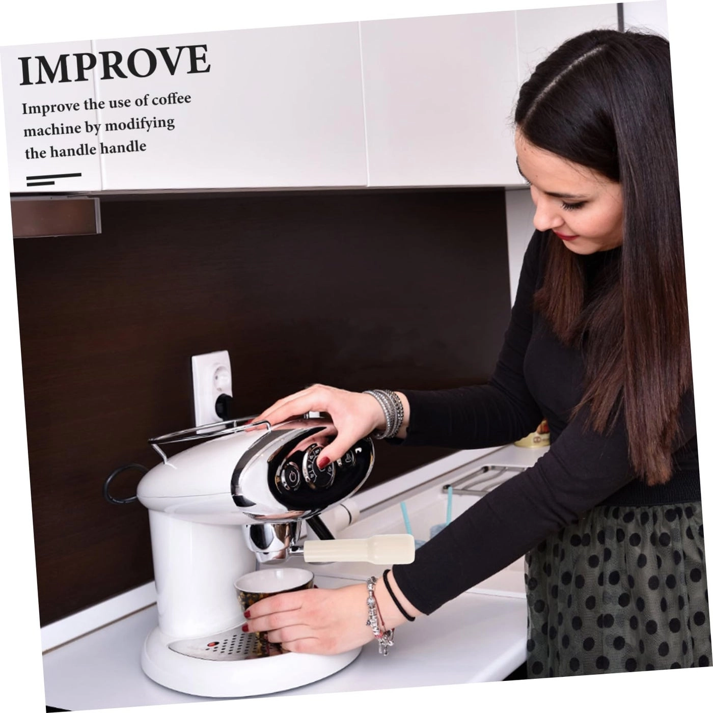 Portafilter Handle - White Plastic