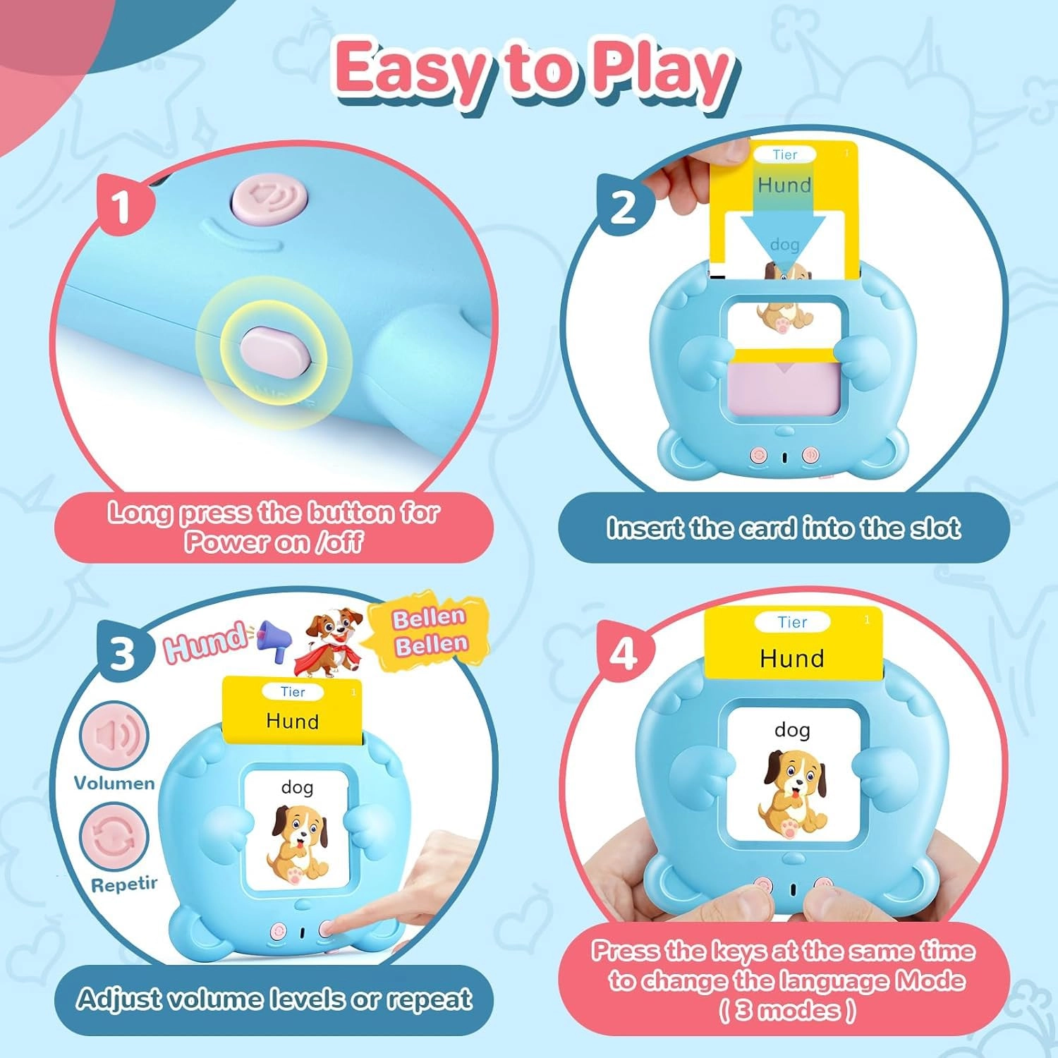 Talking Flash Card - 3+ 1 pieces