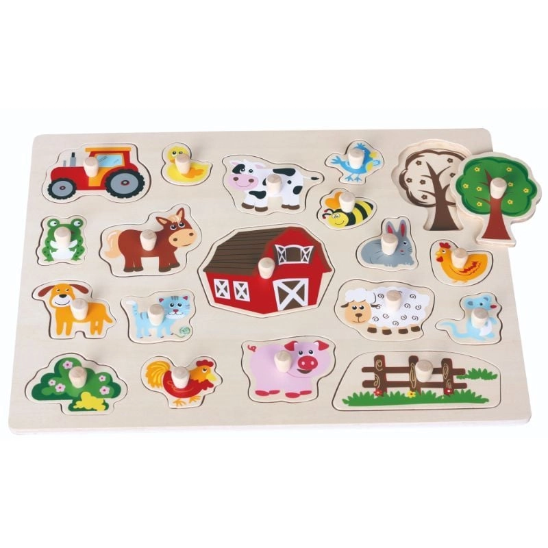 LELIN Farm Peg Puzzle - 3+ 20 pieces