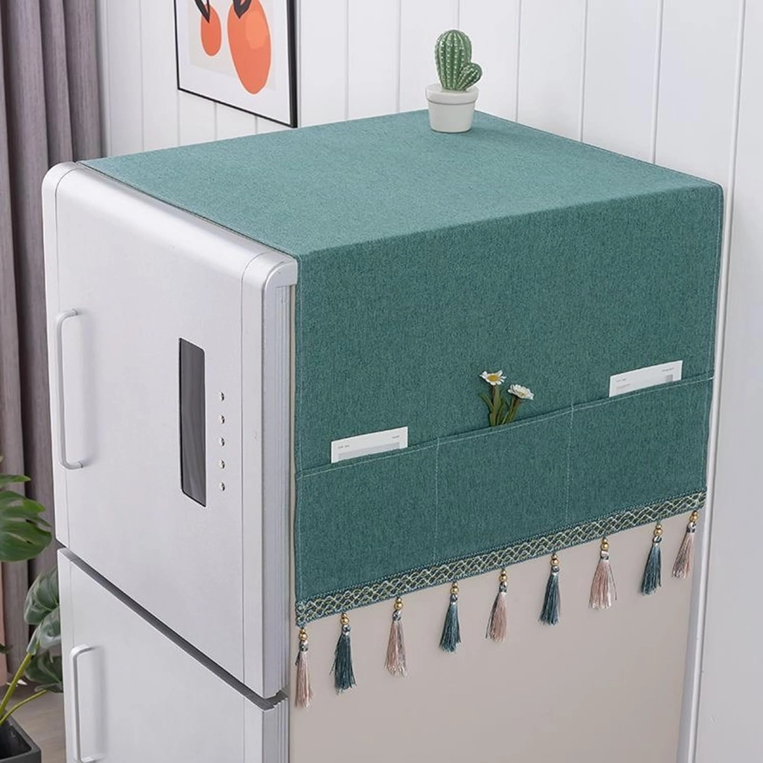 Refrigerator Cover - Cotton Green