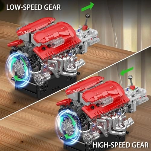 FE V12 Engine (10226) - 863+PCS Gearbox 12-Cylinder