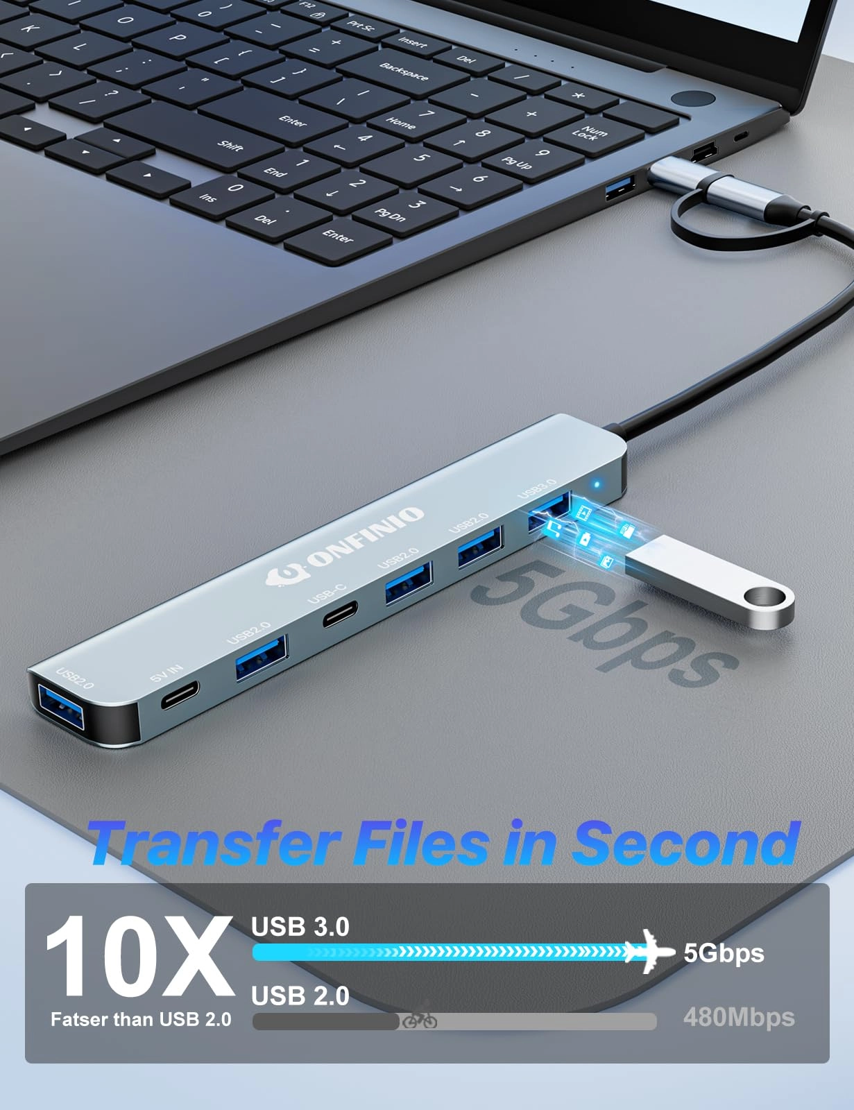 7-Port USB Hub - PC