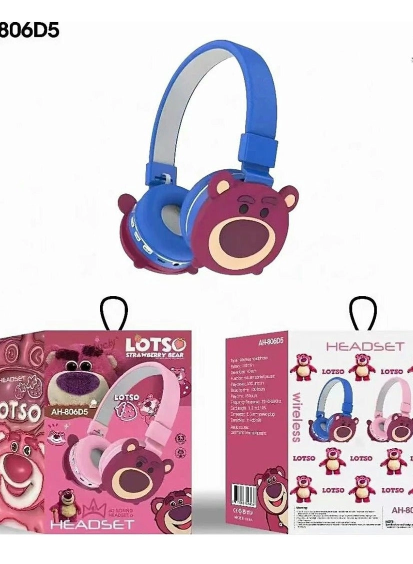 Strawberry bear Wireless Headphone
