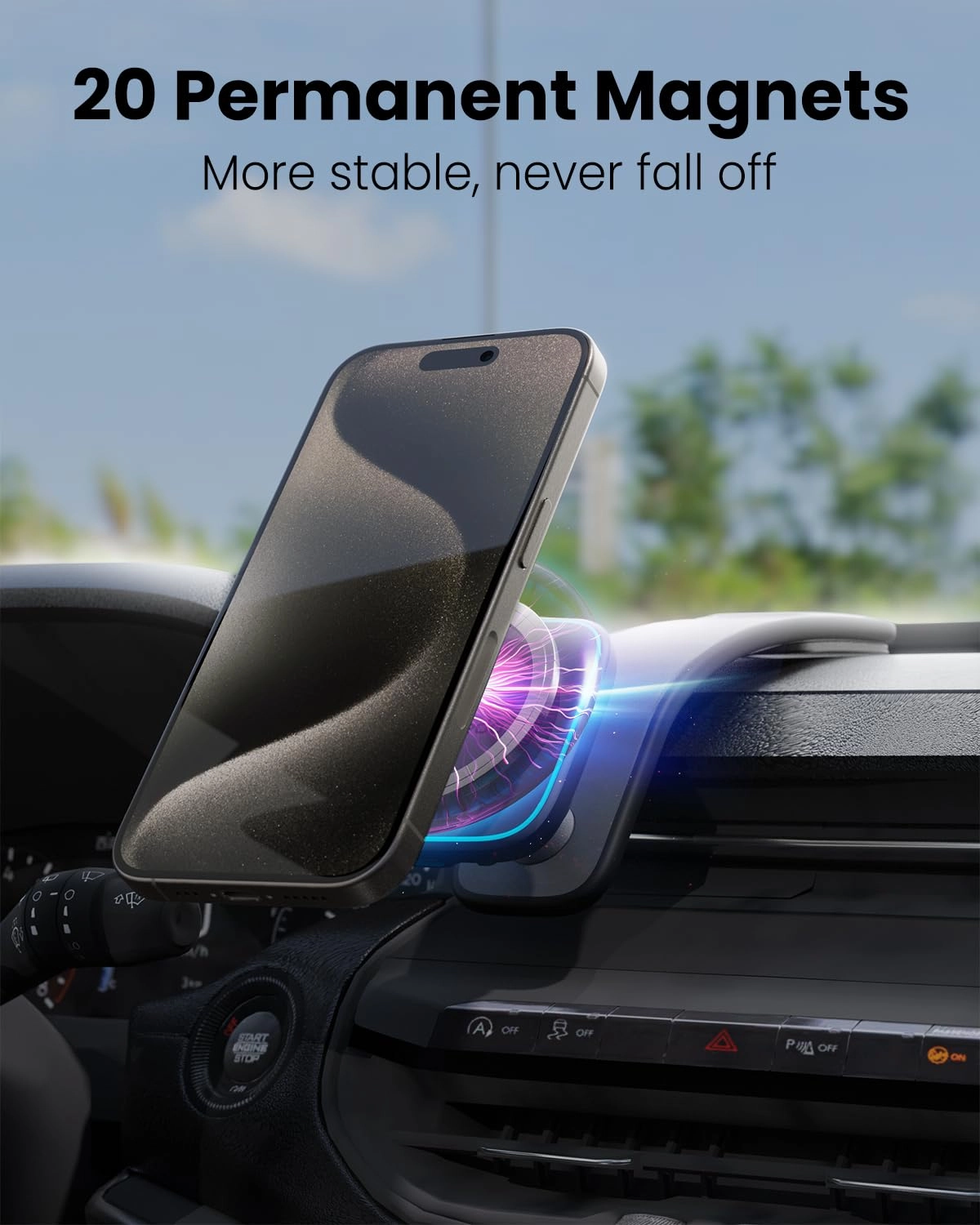 Flexi-Grip Magnetic Phone Holder - 15W Wireless Charging 360° Rotation Compatible With iPhone 12-15