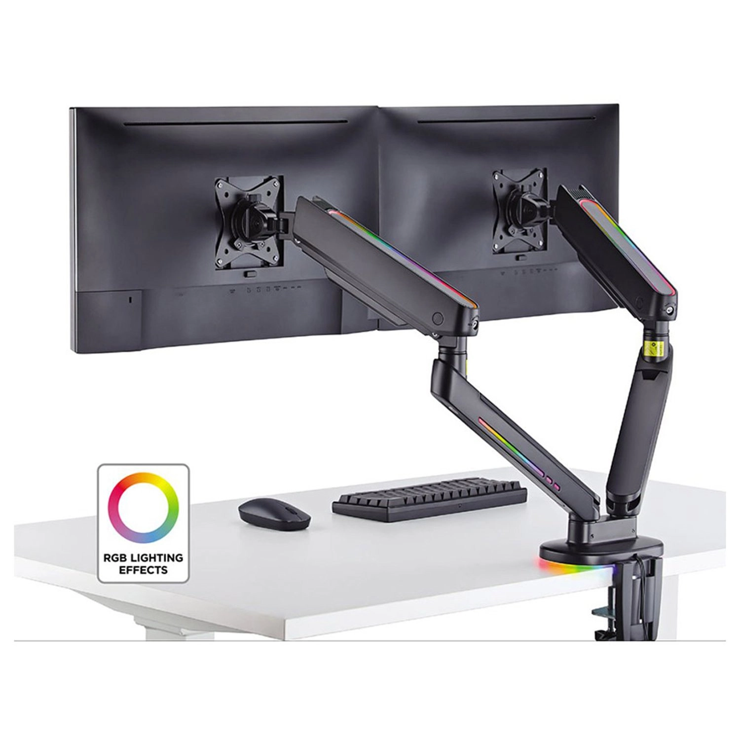 Dual Gas Spring RGB Monitor Arm - Dual 81 centimeters