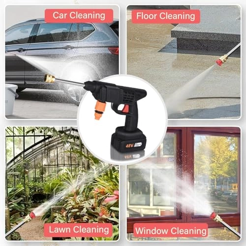 High Pressure Multipurpose Washer - Double Battery 48V 5M Hose