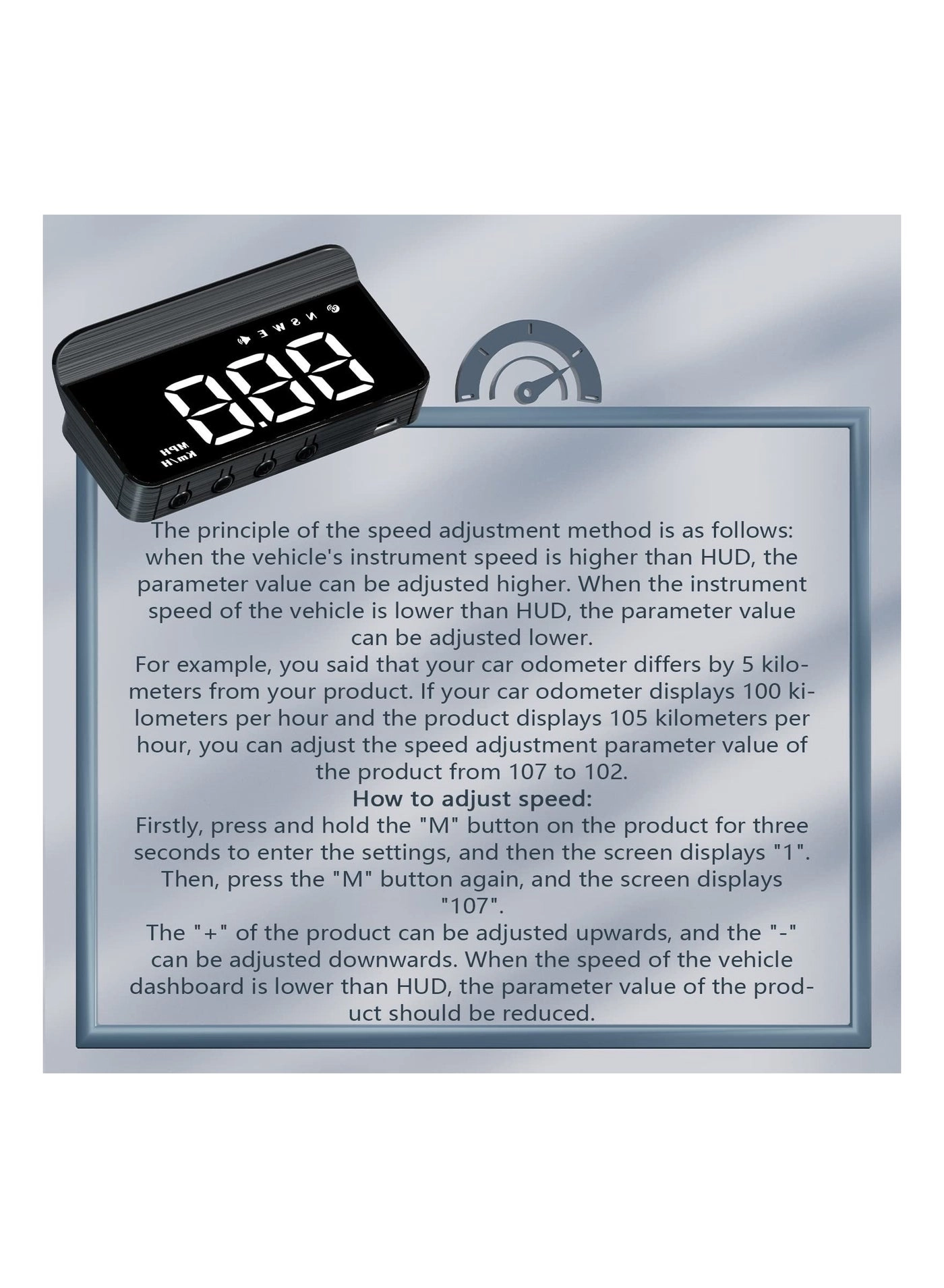 HUD Display - Vehicle Speedometer OBD II