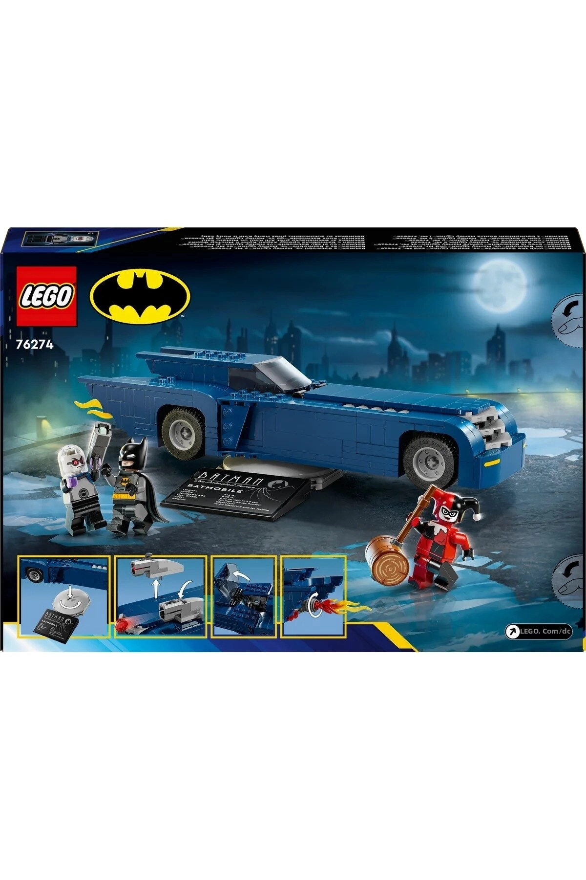 DC Batman Batmobile vs Harley Quin and Mr Freeze