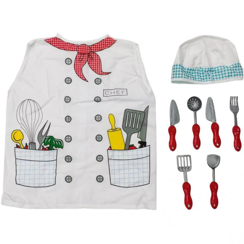 Non Branded Kitchen Chef Role Play Costume - 8 Pieces (KN80111)
