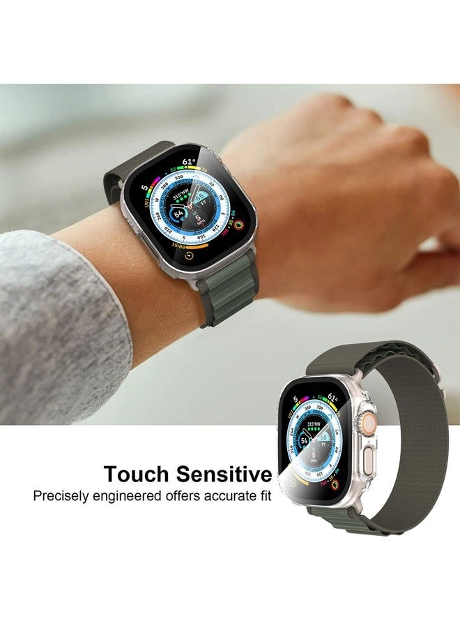 Screen Protector Case for Apple Watch Ultra - Tempered Glass Full Coverage