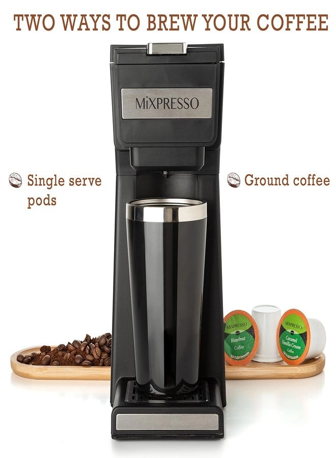 Personal Single Serve - 14oz Travel Mug Auto Shut Off Reusable Filter Bundle