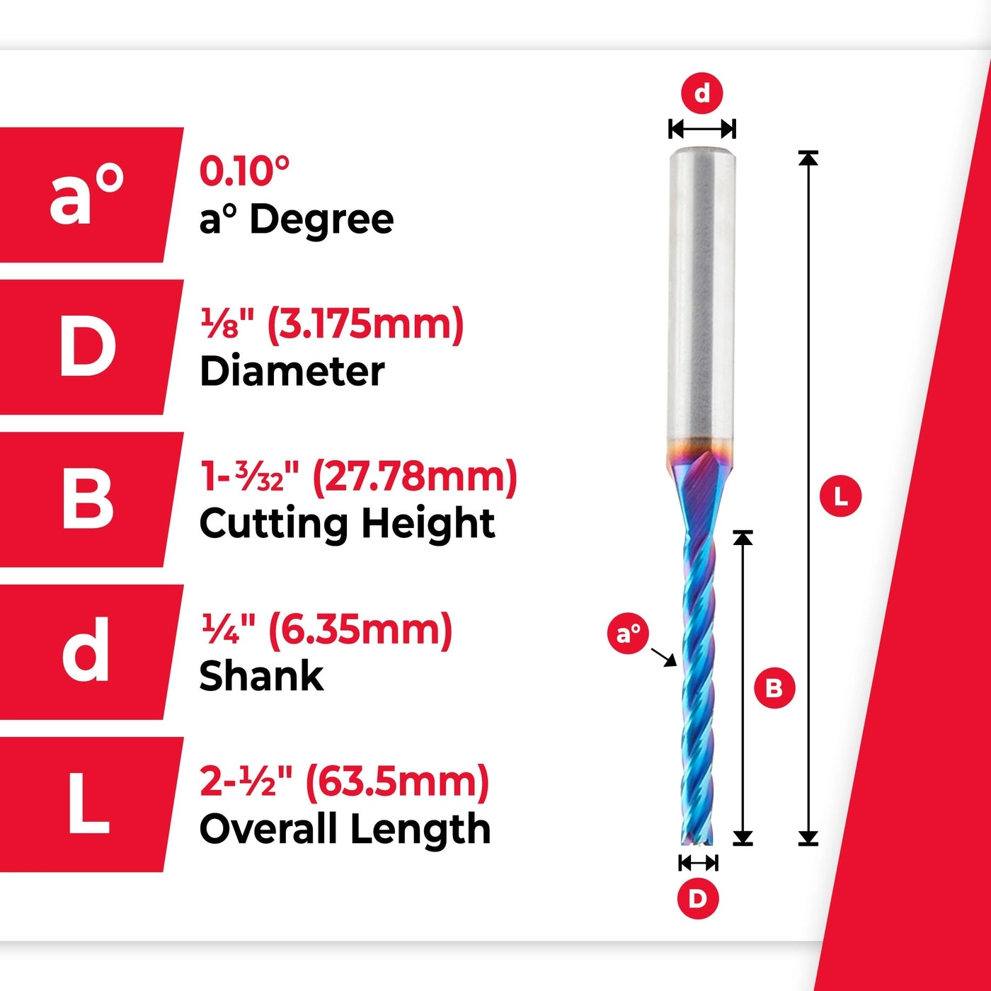 Carving Router Bit - 1/8 1/4