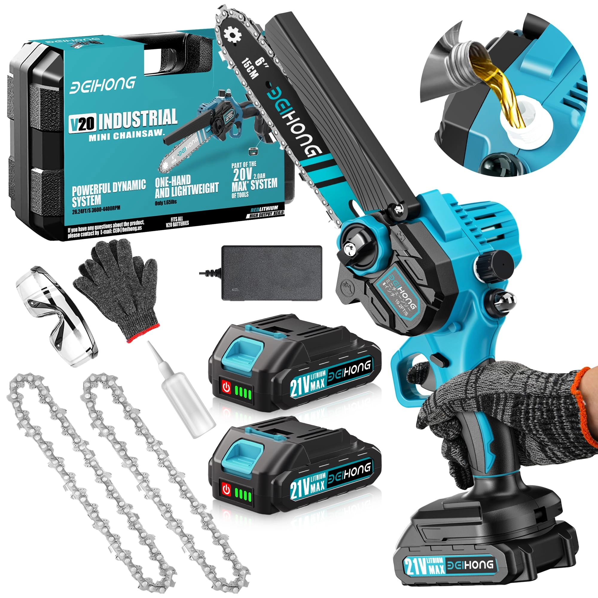 BEI & HONG Mini Chainsaw - 2200 watts