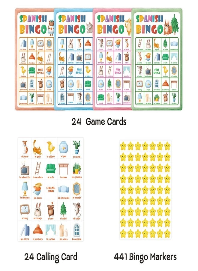 Spanish Bingo - Game Cards Learning Spanish Vocabulary