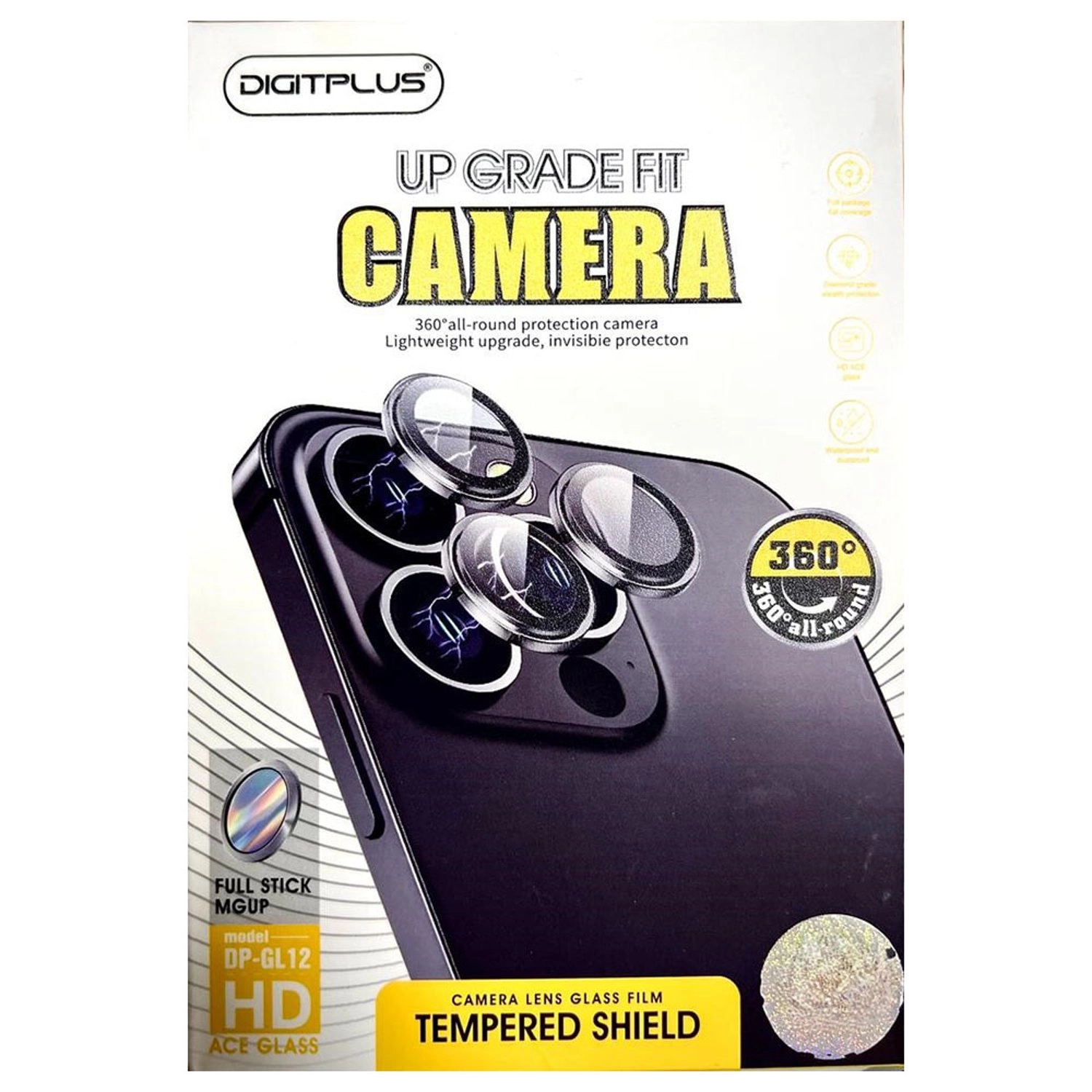 DIGITPLUS HD Clear Glass Camera Lens Protector for iPhone 15 Pro / iPhone 15 Pro Max