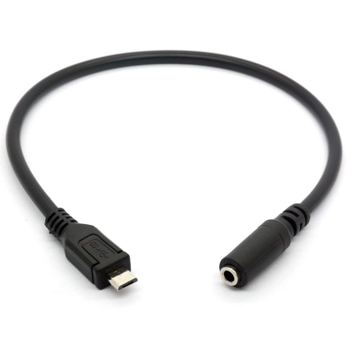 Micro USB to 3.5mm AUX Adapter for Headset - Active Clip Mic 25cm