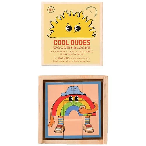 Cool Dudes Art Blocks Wooden Puzzle (HST02993) - 26 pcs