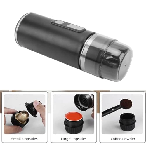 Portable Capsule Coffee Machine - 110 Milliliters ground coffee and coffee capsules