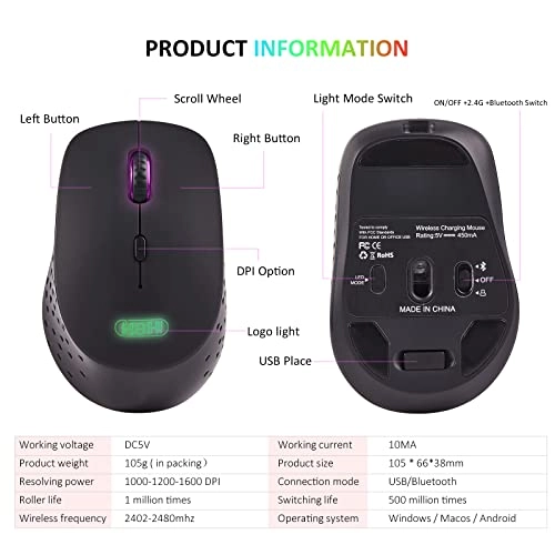 Dual Mode Silent Mouse - Wireless