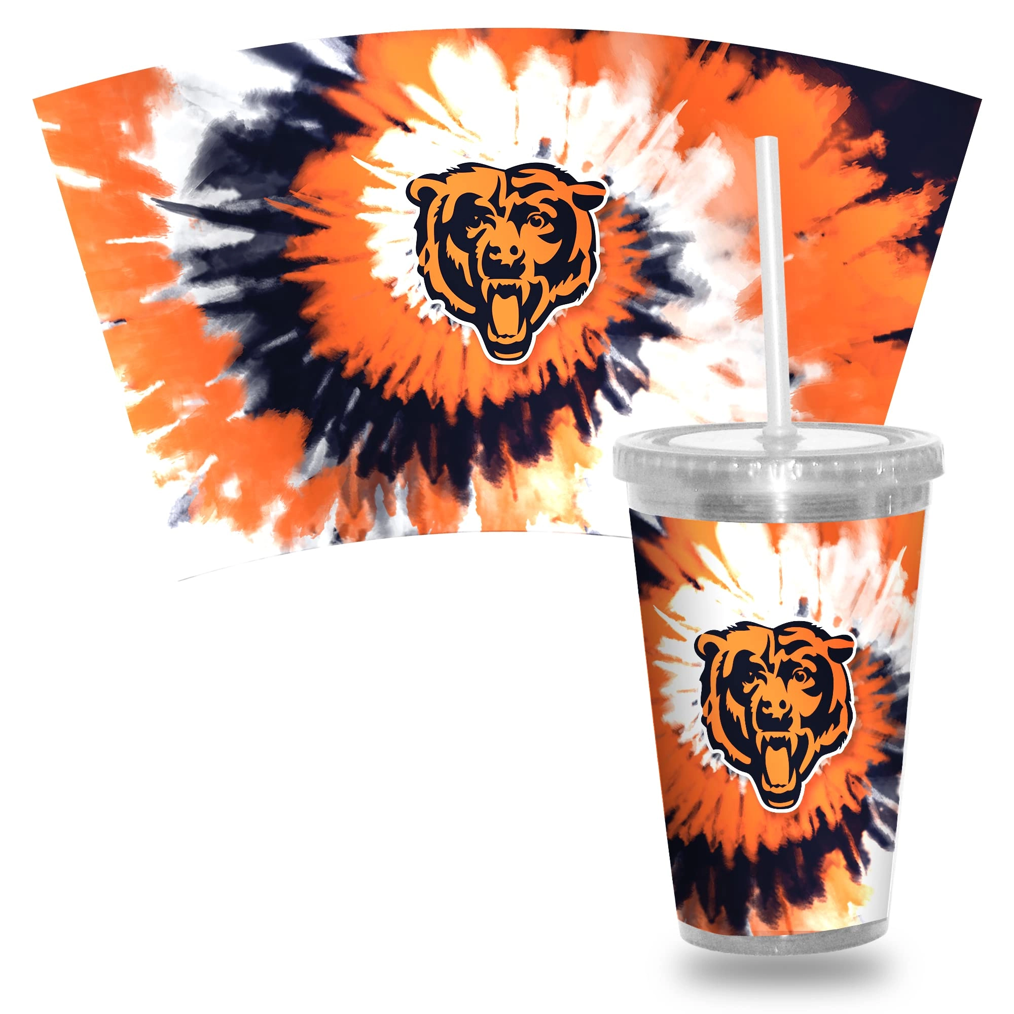 NFL Football Metallic Tie Dye Tumbler - 473ml