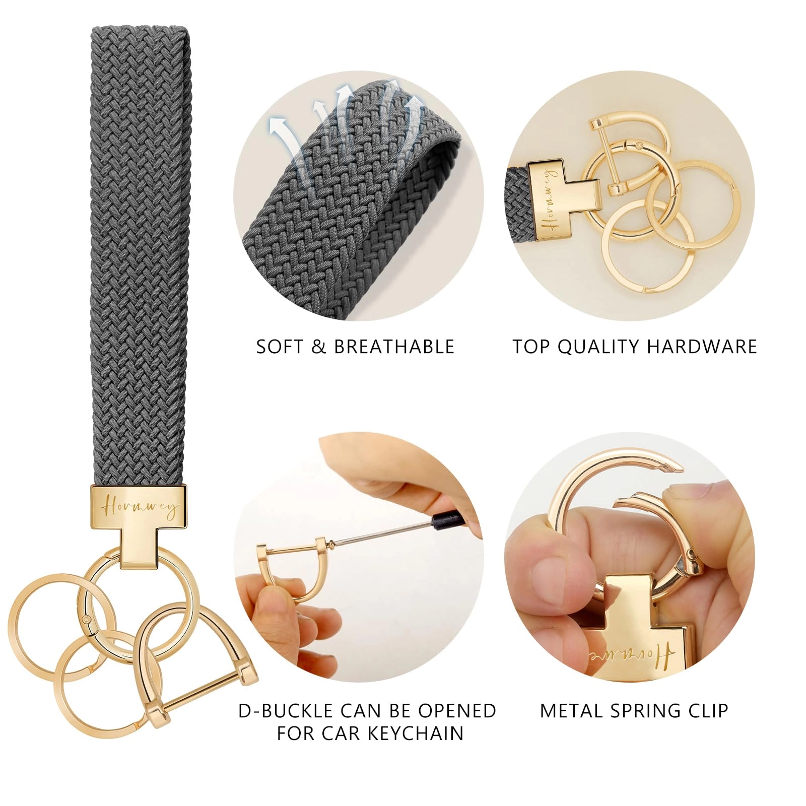Elastic Wristlet Keychain - Fun