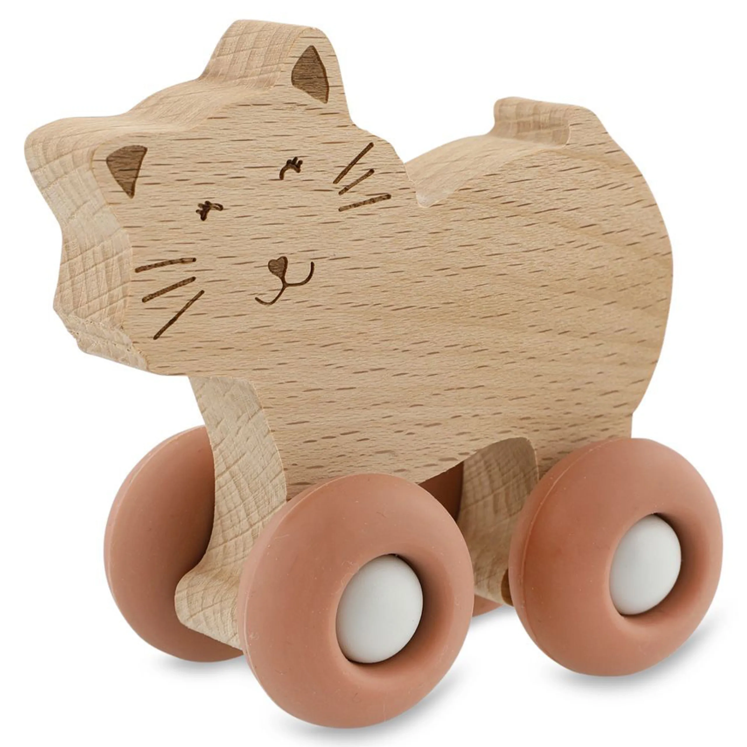 Wooden Pull Along Toy - Mrs. Cat