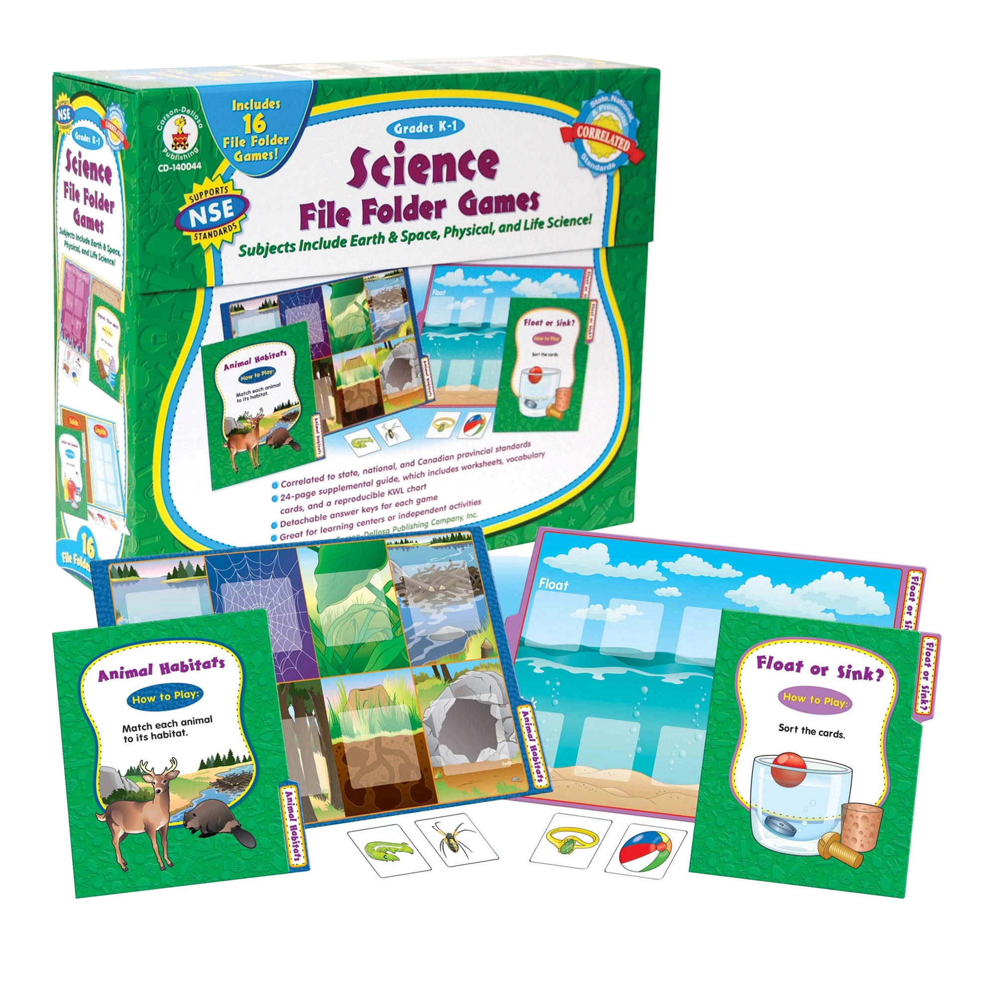 Carson Dellosa Education Science File Folder Games - Grades K  1