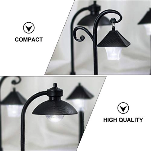 TDMKT Mini Street Lamps - 3pcs Black 15 x 8.9 x 5cm