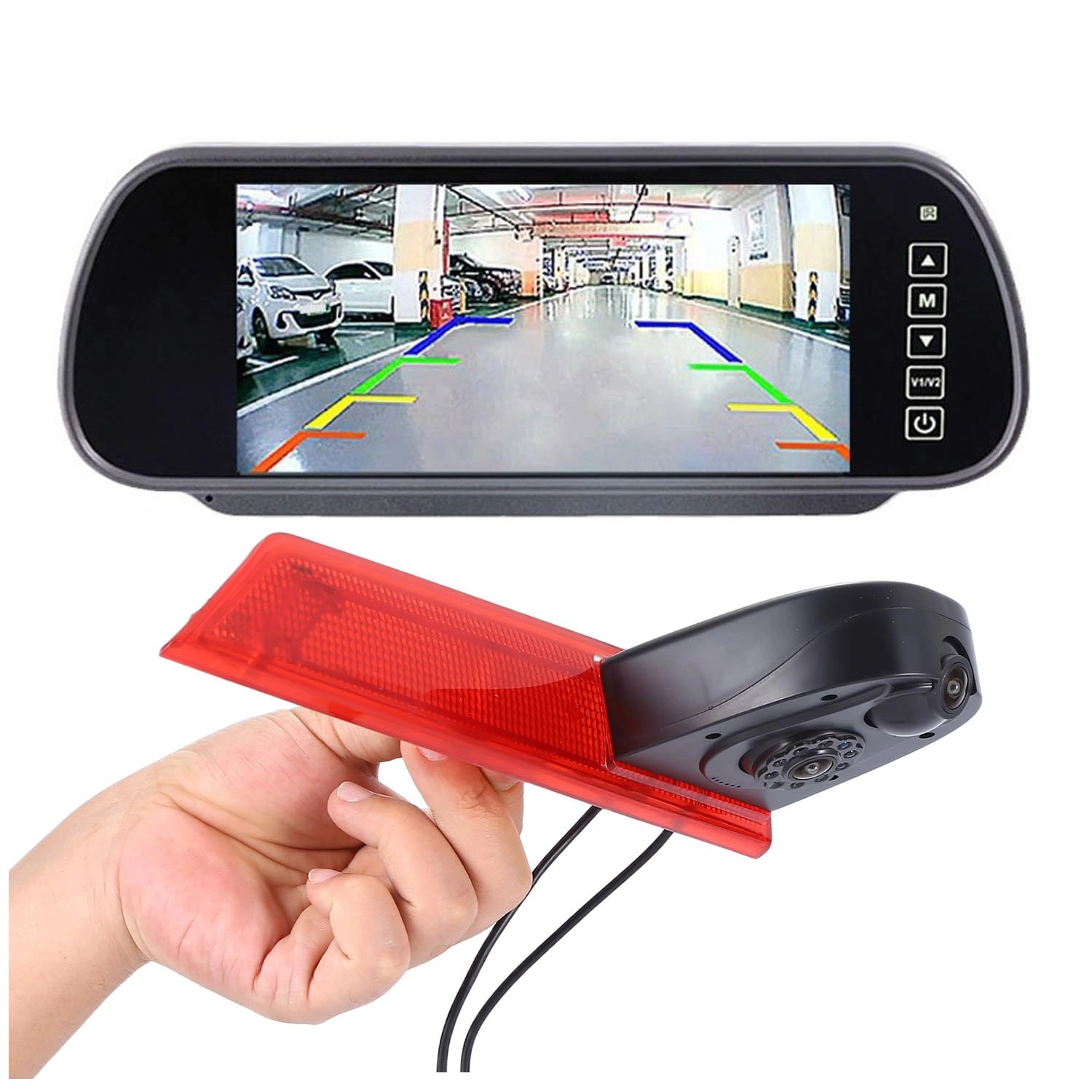Dynavsal Rear View Mirror Monitor - 800 x RGB x 480 + Rear View Camera - 1280 x 720 Px