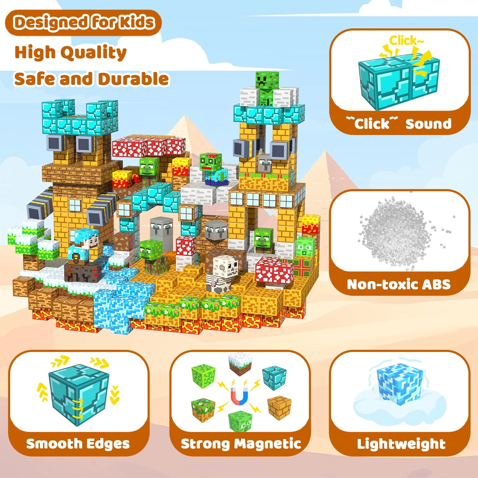 Magnetic Blocks - 100 pcs