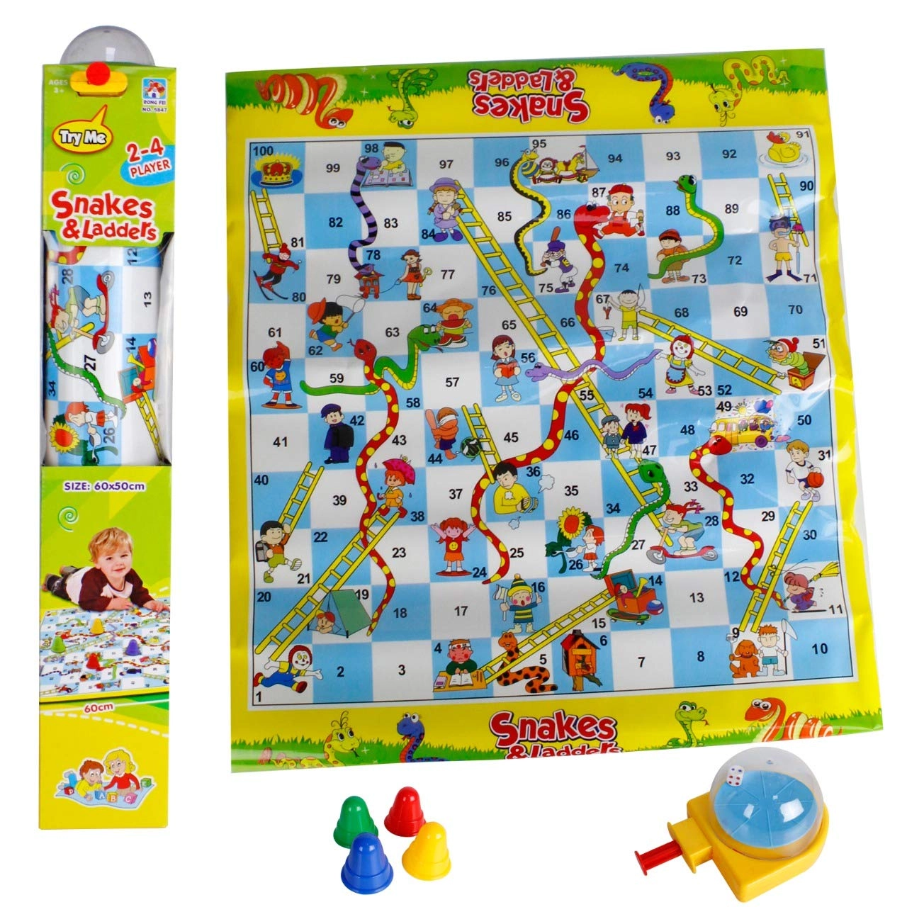 Snakes&Ladders - 2-4 Players Plastic