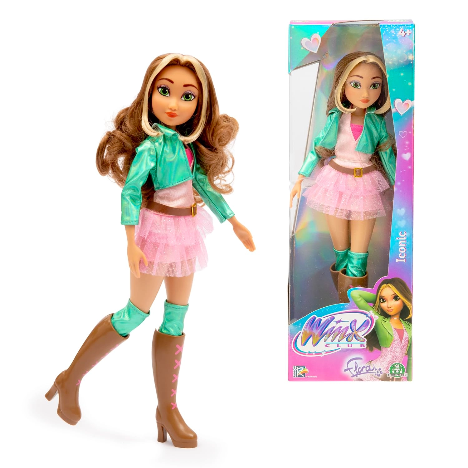 Winx Club Flora Fashion Doll - 27 cm Plastic Long Flowing Hair Signature Outfit Ages 4+