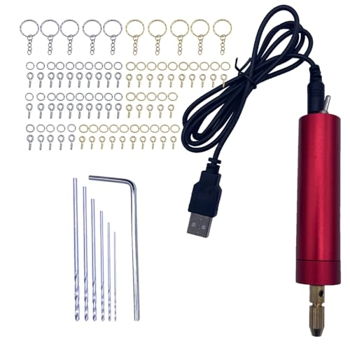 Mini Electric Drill - USB-powered 5 Volts Red