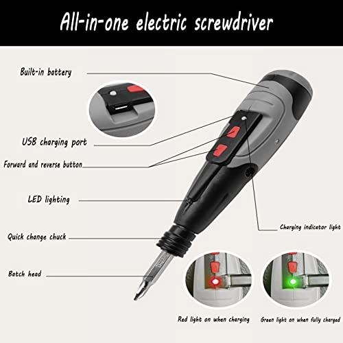 Portable One-Button Brushless Impact Lithium Electric Drill - 1200ma