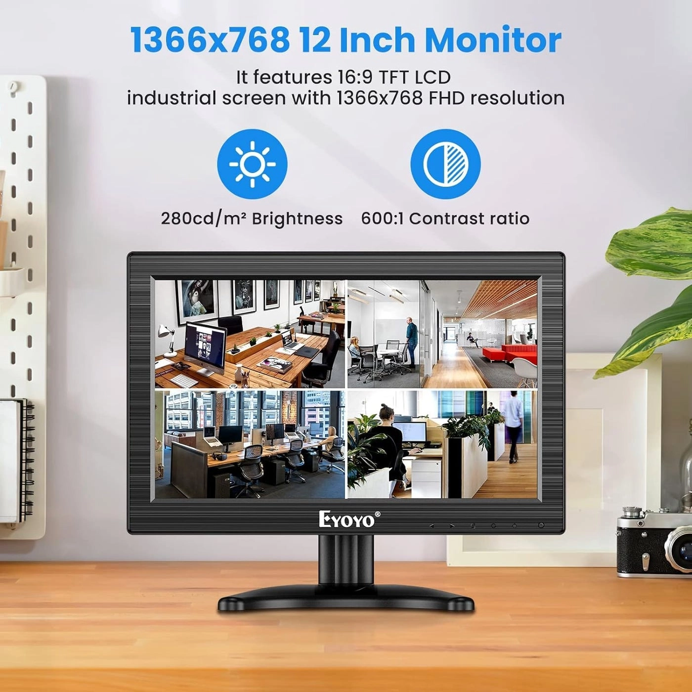 TFT LCD Monitor - 1366x768 12 inch