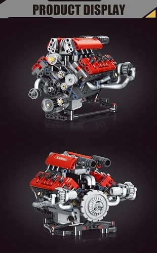 V8 Engine - 1 pcs Transparent Functional Model