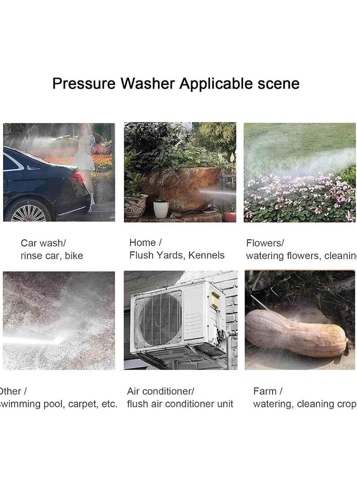 High-Pressure Car Washing Water Gun - 21V 5-meter hose Black