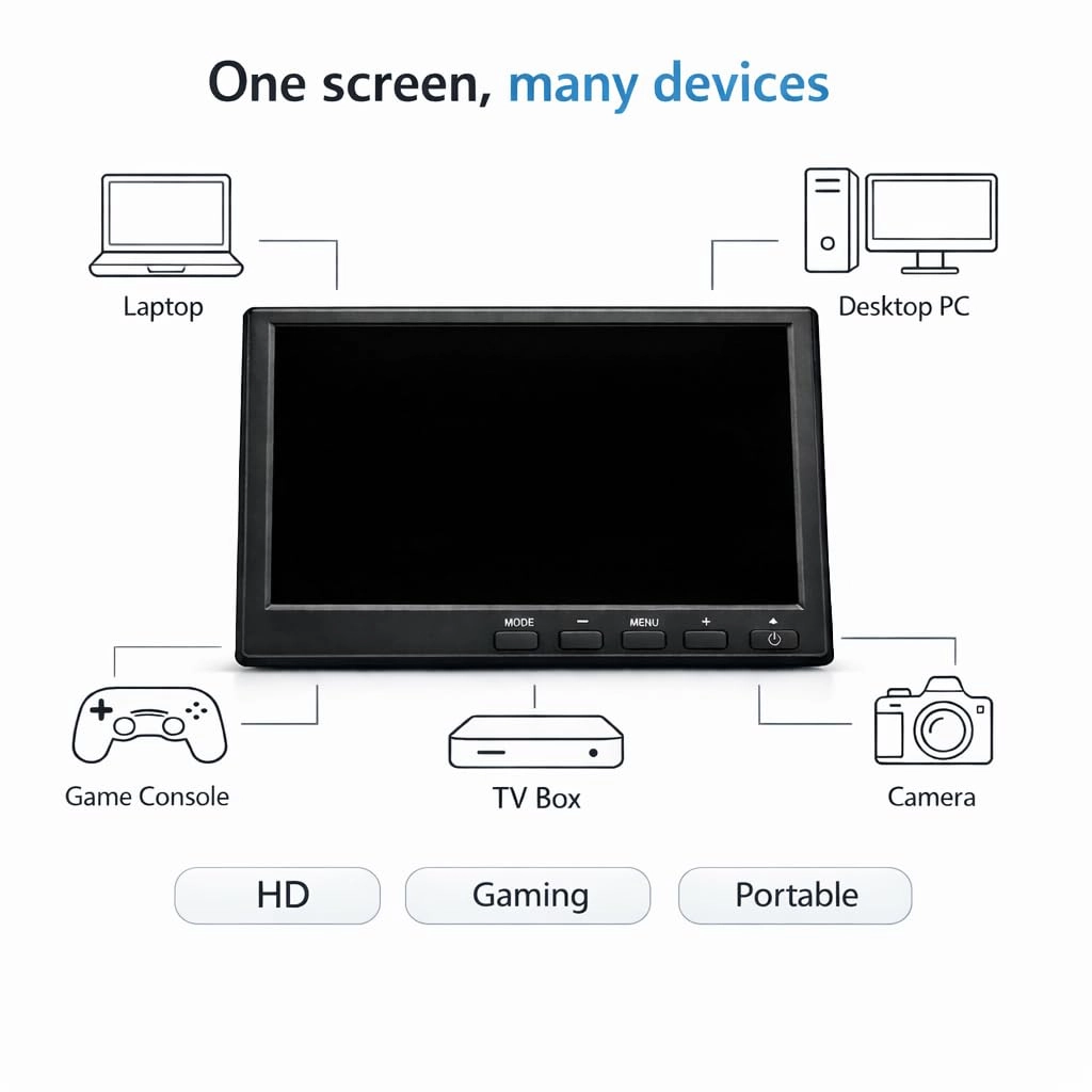 Portable Gaming Monitor - 1280x800 10.1 Inch
