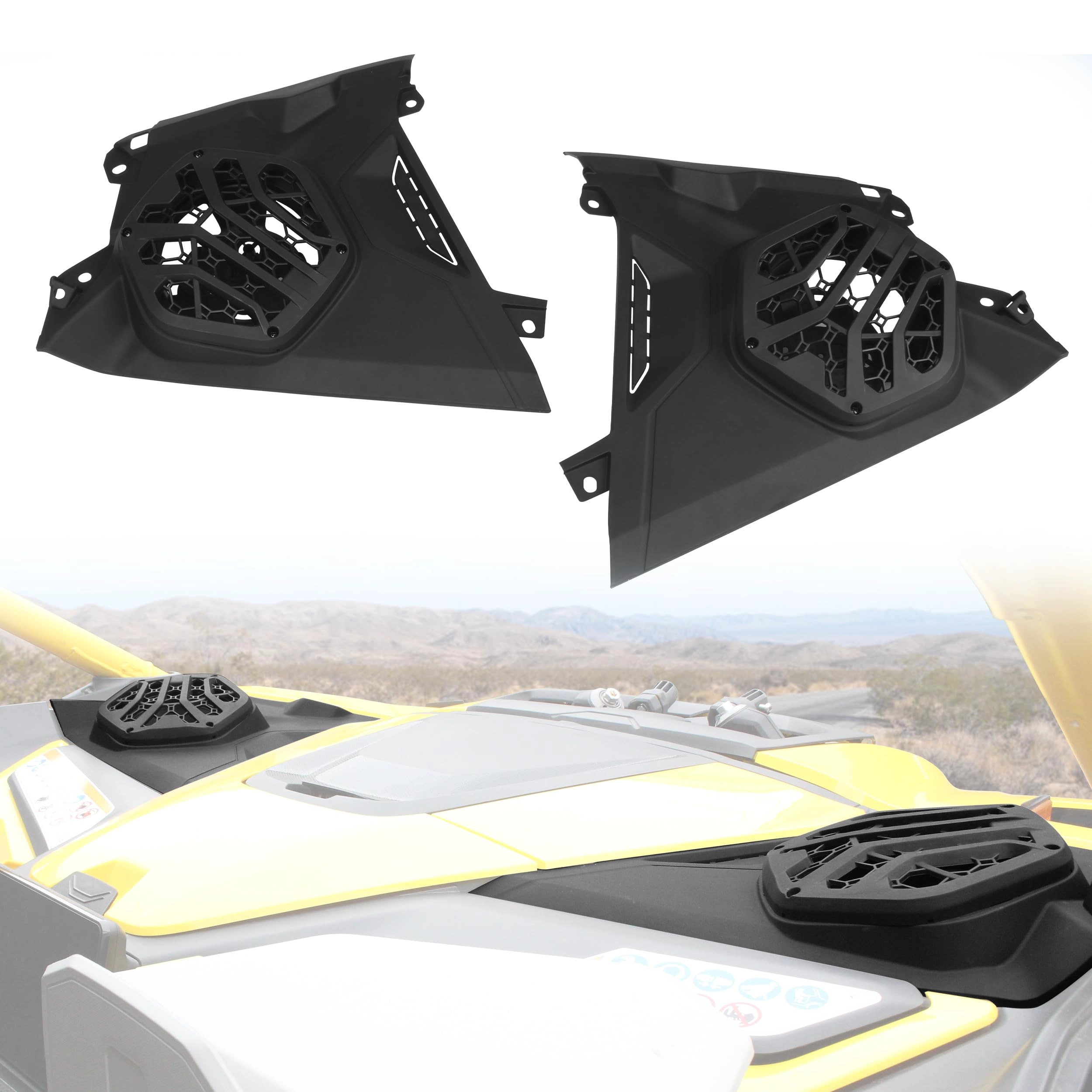 CUSAUTV Front Dash Speaker Pods - Can-Am Maverick R 2024+