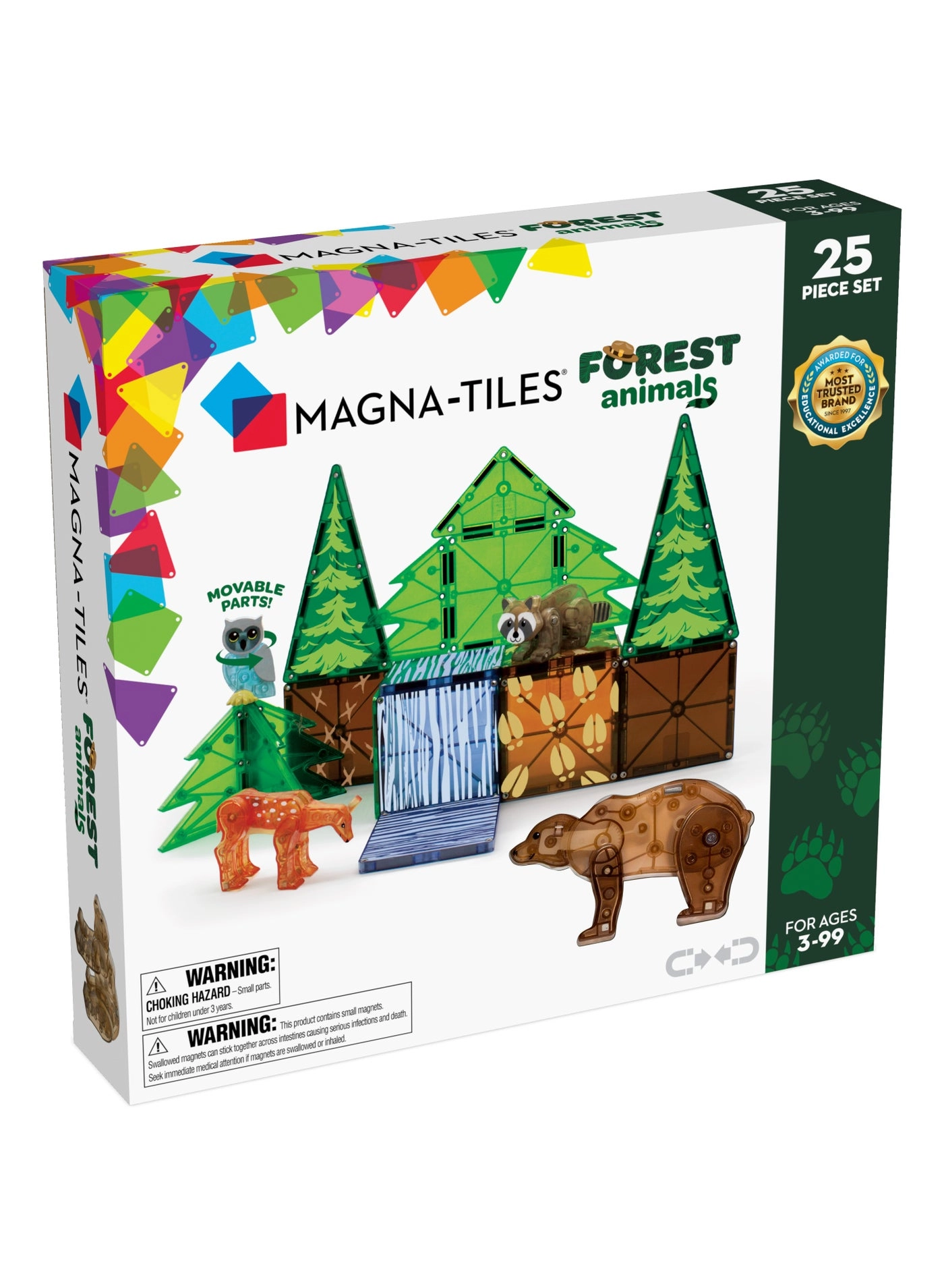 Magna-Tiles Forest - Bear Deer Raccoon Owl 25 pcs