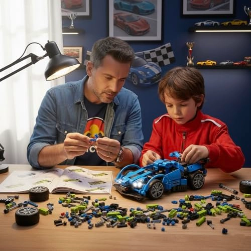 Technic Motorcycle and Car Model Kit - 1 pcs for ages 14+