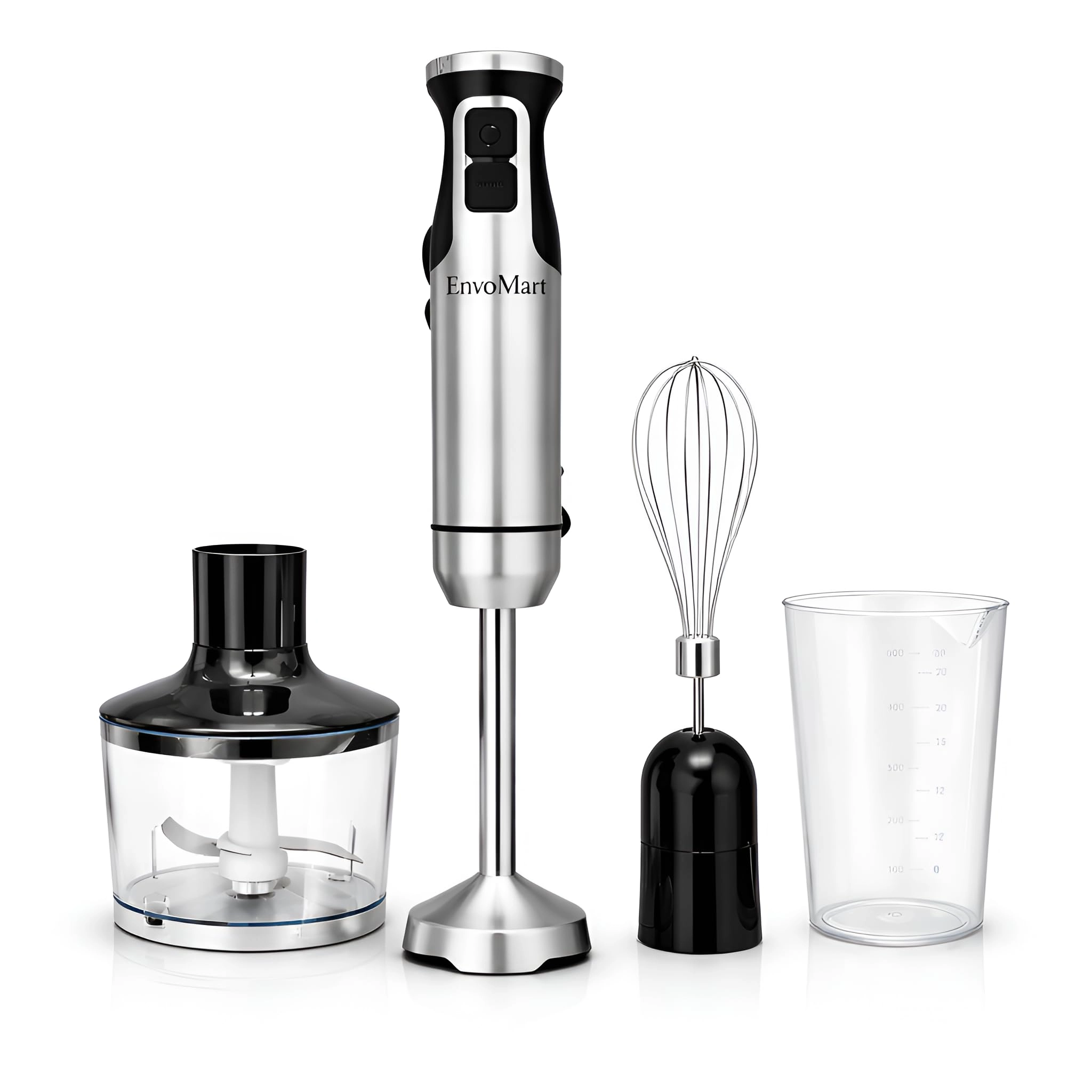 EnvoMart 4-in-1 Hand Blender Set - 0.6L 800W
