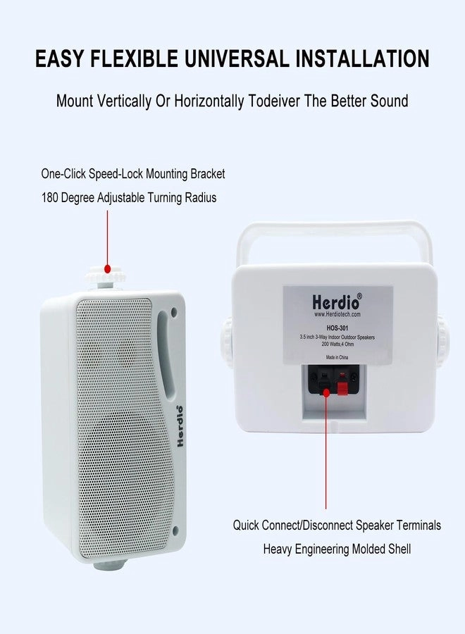 Passive Outdoor Speakers - 3.5 Inch 200W
