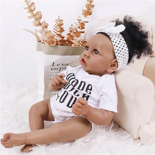 Reborn Baby Doll - 22inch Vinyl African American Ages 3+