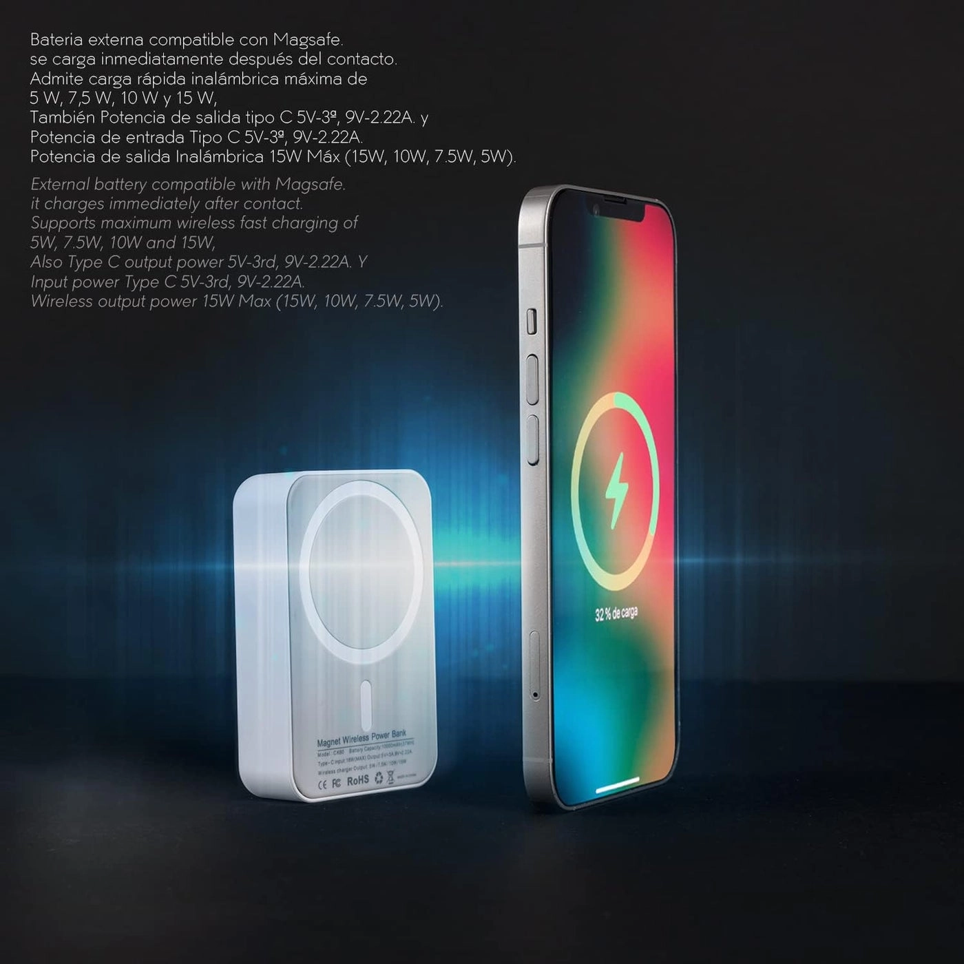 Magnetic Wireless Power Bank - Magsafe 15W