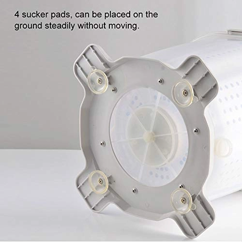 Manual Washing Machine - 1200RPM Portable Hand Cranked Detachable Dehydration Basket